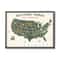 Stupell Industries National Parks Map with Numbered Key United States Framed Wall Art